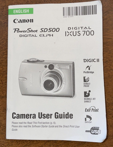 Canon power shot - elph, sd500