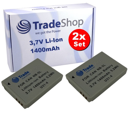 Batteria 1400mah per canon - batteria,